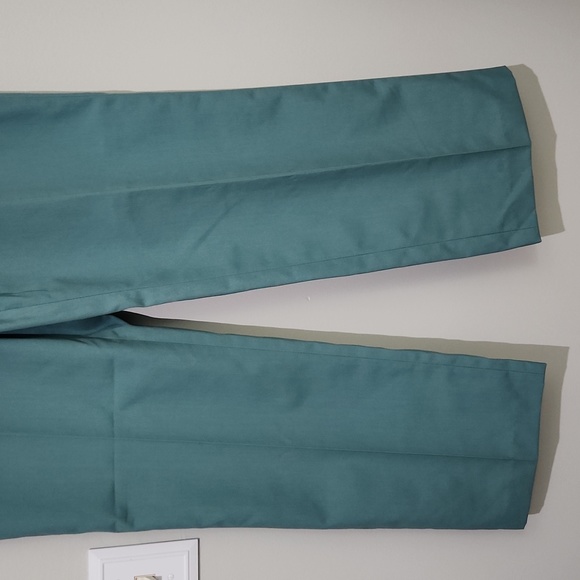 New Vintage Meadow Green Manhattan Poly Cotton Pants sz 34 casual golf belt NWT - Picture 5 of 5